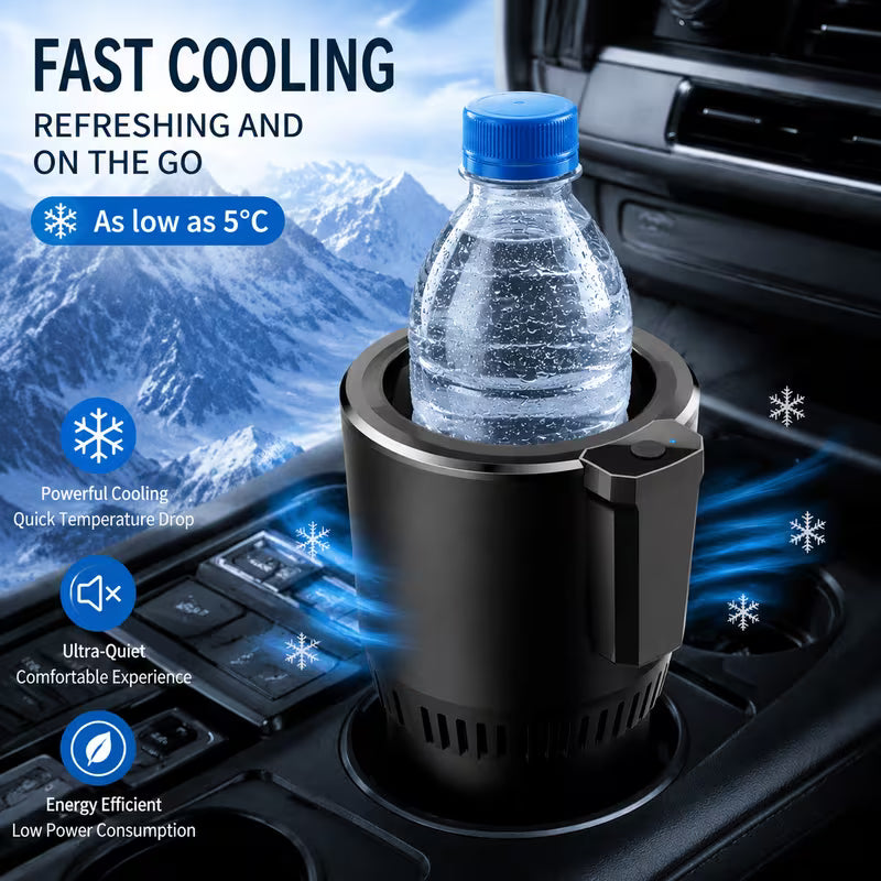2026 Upgraded RV Heating & Cooling Cup, Portable Single-Can Beverage Refrigerator for Motorhome, Featuring 360° Circulation Vents