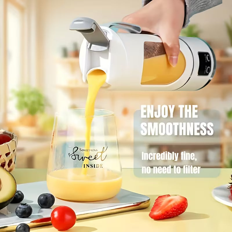 NIJ HS-860 Portable Citrus Juicer, 2-in-1 Electric Juice Maker, 15.22oz, USB Rechargeable 1300mAh, Detachable Design
