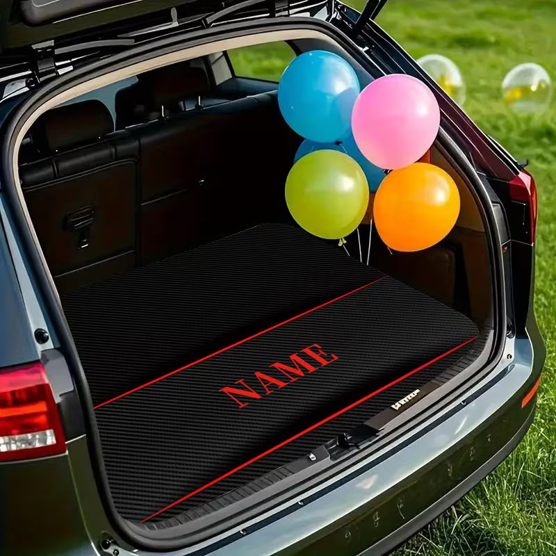 1pc Customizable Car Trunk Mat • Personalized Name & 1pc Customizable Car Trunk Mat • Personalized Name & Anniversary • Stylish Striped DesignAnniversary • Stylish Striped Design