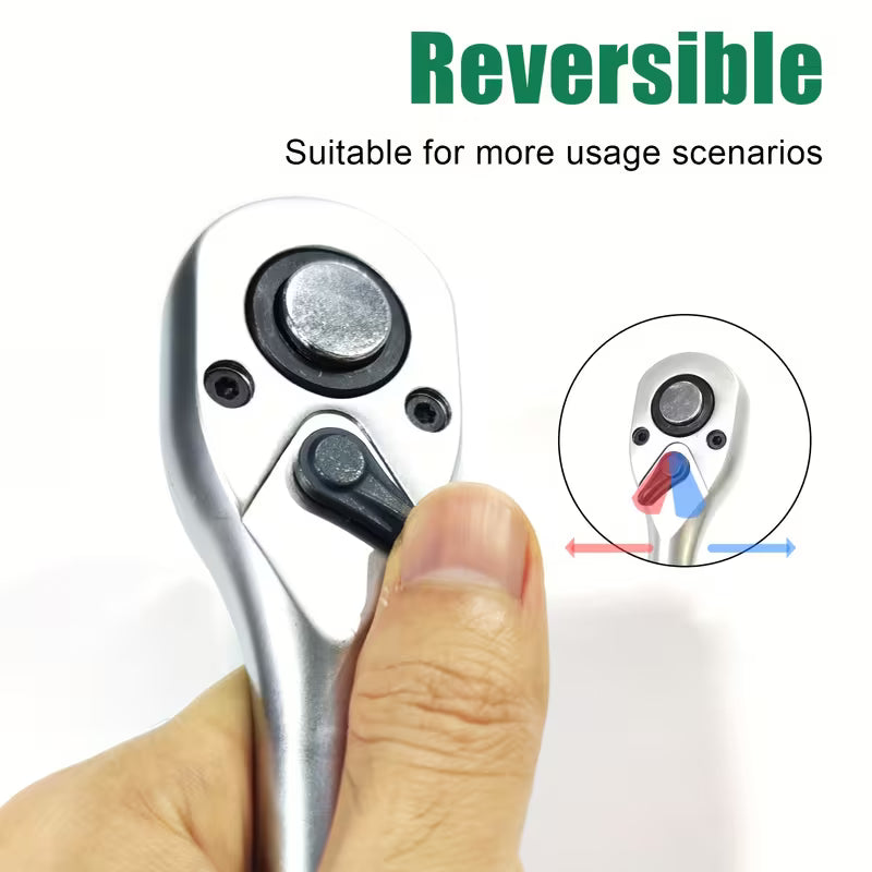 Extra Long 1/2-Inch Drive Extendable Ratchet Wrench, Socket Wrench, Quick Release 72-Tooth Reversible for Auto Car Motorcycle Repair Tools Mechanical Tool Maximum 600Mm