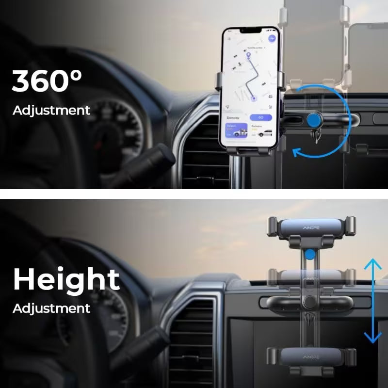 This Is a 3-In-1 Car Phone Holder That Can Be Mounted on The CD Slot Or Air Vent, Featuring an Extendable Arm And 360° Rotation. It Is The Upgraded Version from 2025 And Works with Both Iphone And Android Devices Ranging from 4 to 7 Inches