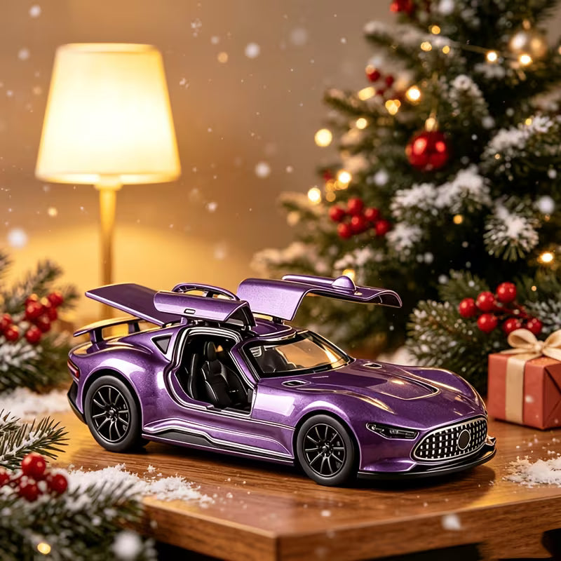 Die-Cast Metal Racing Car Model, Rear-Wheel Drive, Random Color, 1Pc