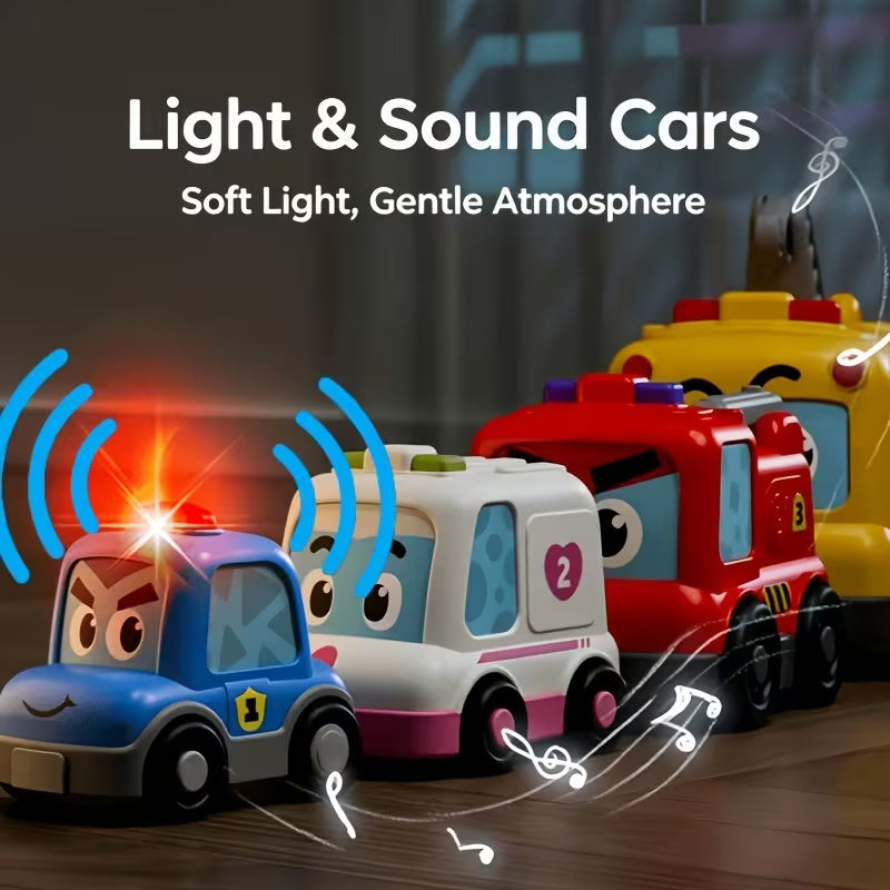 4pcs Magnetic Stacking Toy Car Set