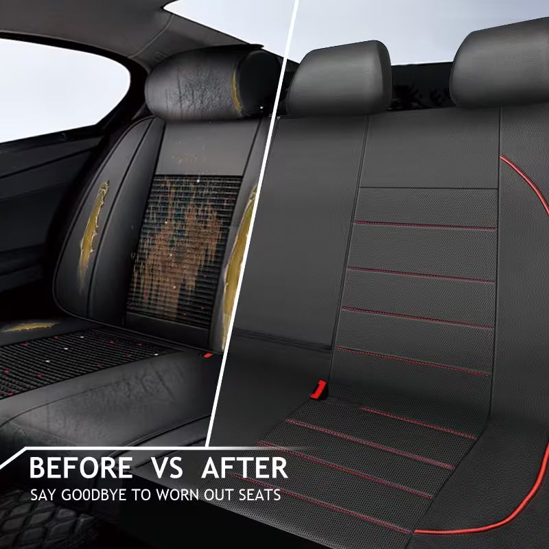 Universal Faux Leather Rear Car Seat Cover Waterproof Bench Seat Protector