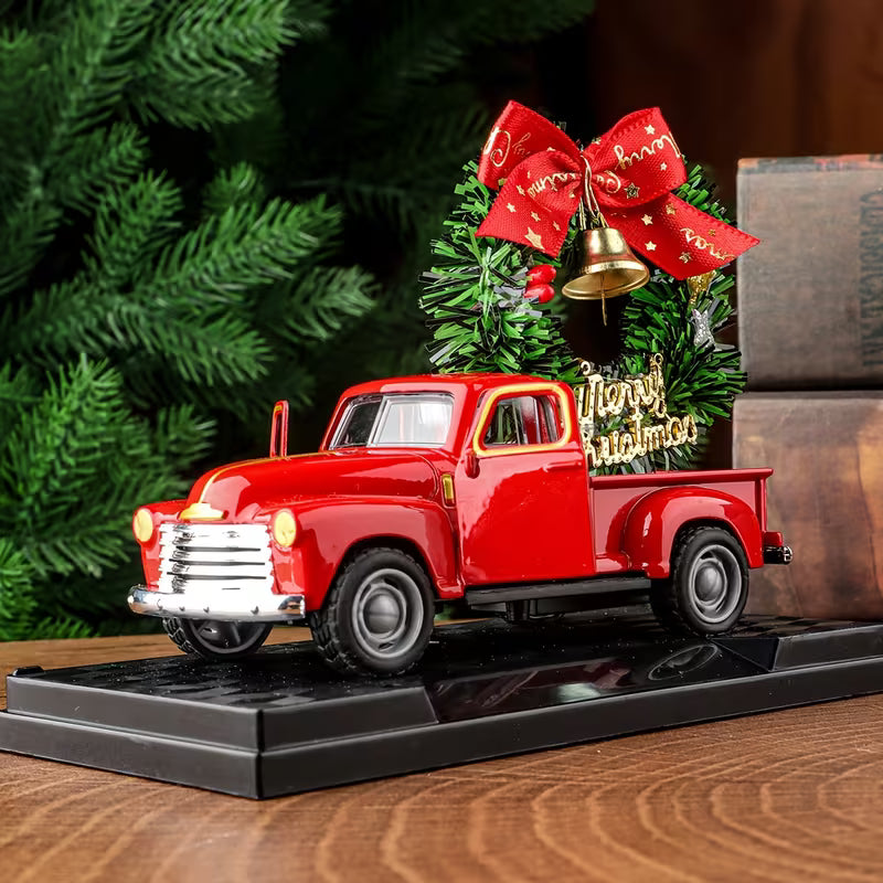 Vintage Red Pickup Truck Christmas Ornament
