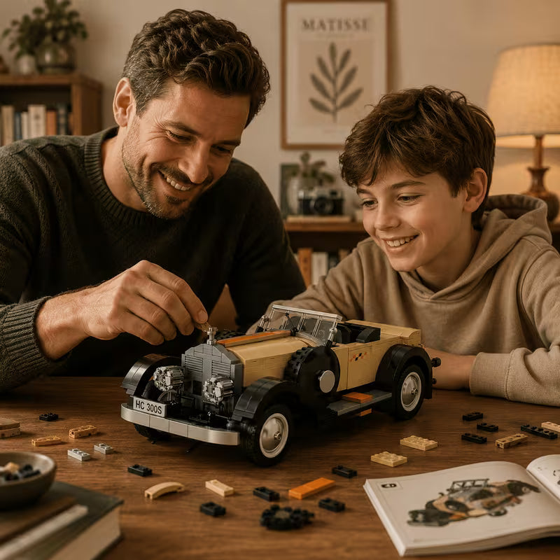 896PCS Vintage Classic Car Building Blocks Set  Christmas/New Year/birthday/party/Halloween/Valentine's Day/Easter!