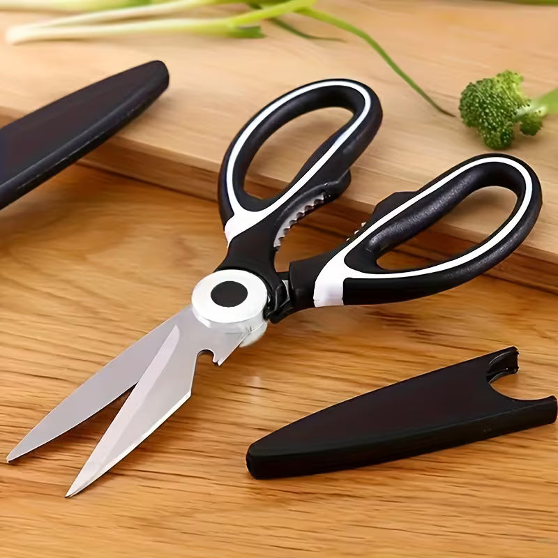Durable Stainless Steel Kitchen Scissors, Multifunctional Food Scissors for Duck, Fish, Meat & Chicken Bones, Perfect for BBQ & Home Use