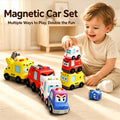 4pcs Magnetic Stacking Toy Car Set