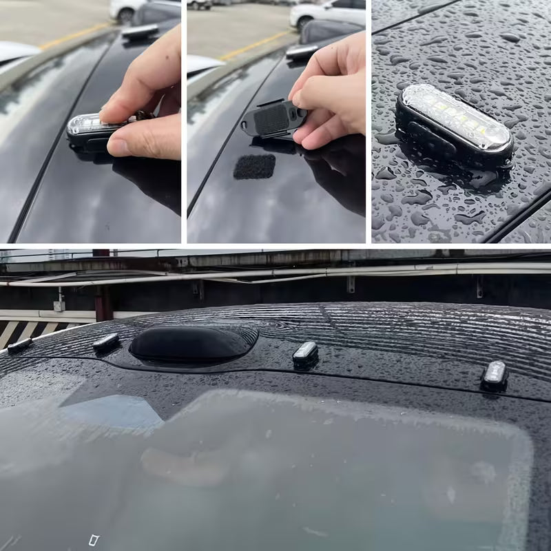 5pcs RGB Rechargeable Running Rooftop Lights for Trucks, Marker Lights for Bicycle, Car & Picku