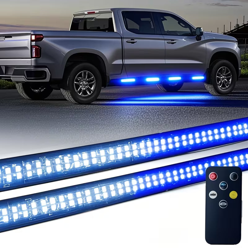 Gradient Dual-Color Light, 65-Inch Double Row LED Pickup Step Light, Suitable for Pickup Trucks & SUVs