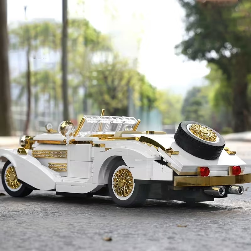 1000PCS Retro Classic Car & Motorcycle Building Set Home Decoration Ornaments, Birthday, Christmas, Halloween, Thanksgiving Toy Gifts