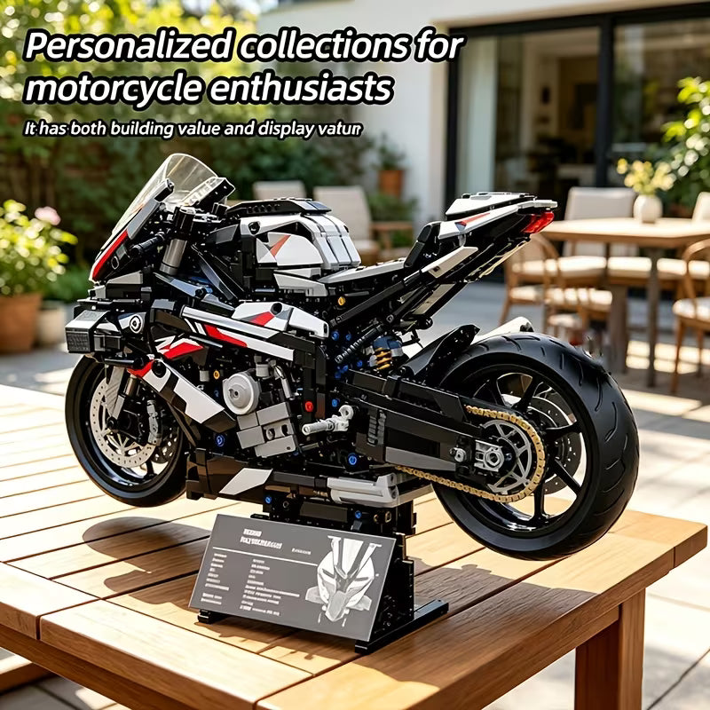 1920PCS Black Motorcycle Building Blocks