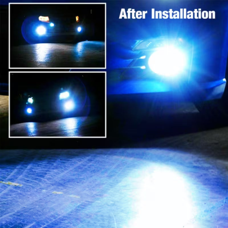 6pcs 8000K Ice Blue LED Headlight Bulbs, 9005 H11 H16/5202, High/Low Beam & Fog Lights