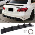 for Mercedes Benz W212 AMG E63 Rear 10 Fins Bumper Lip Splitter Lower Diffuser, for 2013-2017 for Honda Accord