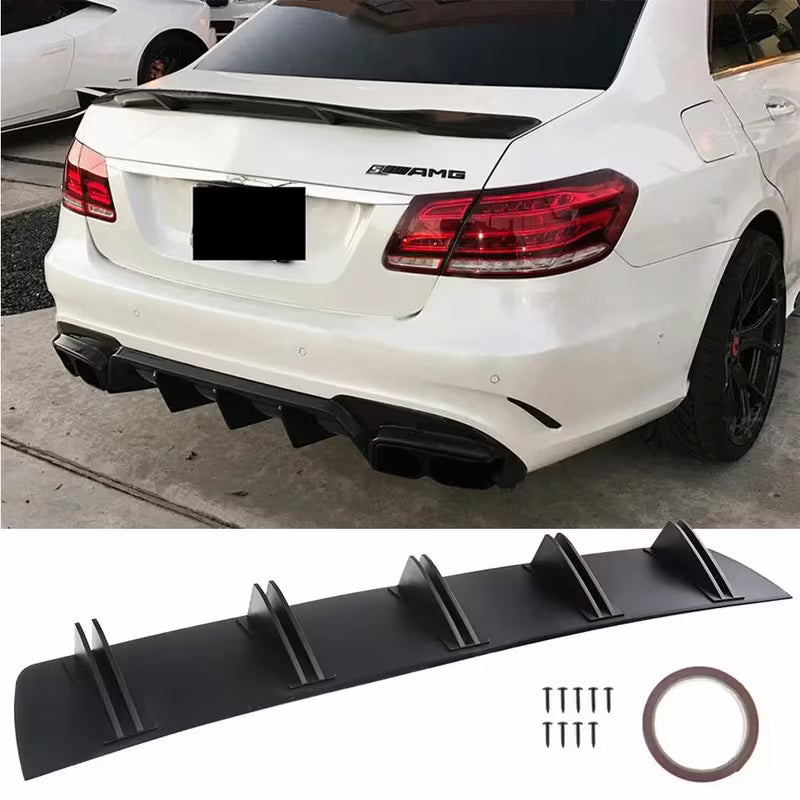 for Mercedes Benz W212 AMG E63 Rear 10 Fins Bumper Lip Splitter Lower Diffuser, for 2013-2017 for Honda Accord
