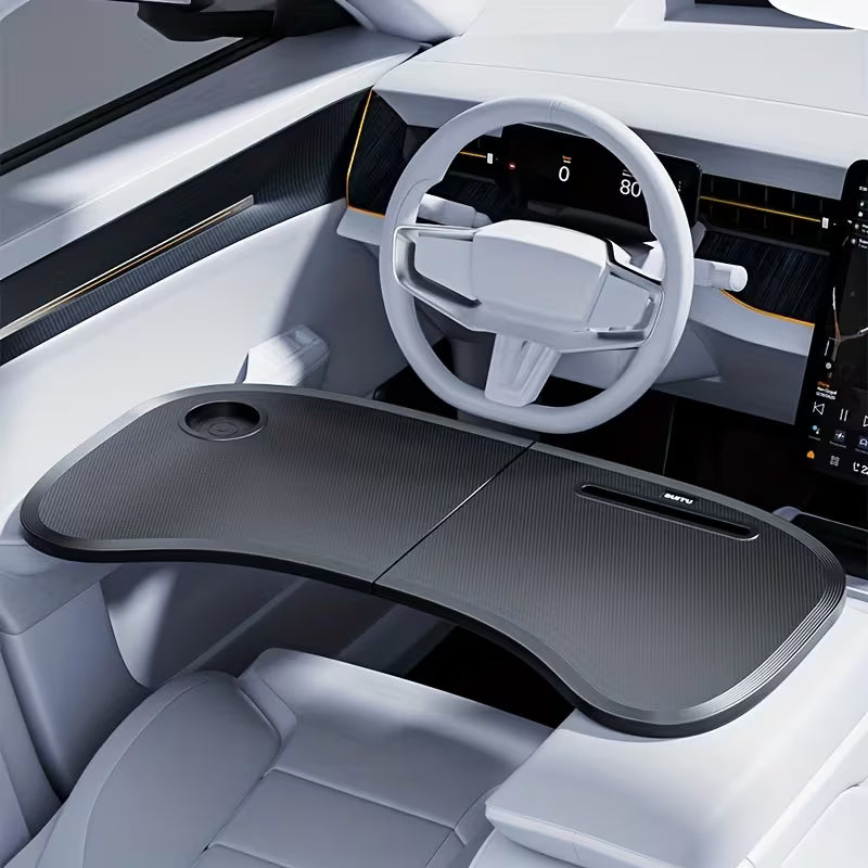 Car Steering Wheel Tray, Foldable Car Desk And Food Tray Suitable for Laptops, Computers, Dining, Working And Travel.