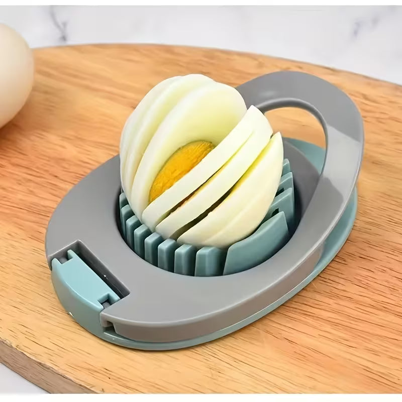 1pc Stainless Steel Egg Slicer, Multifunctional Kitchen Gadget, Manual Cutter for Eggs & Fruits