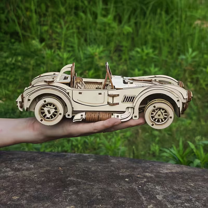 Build Your Own Cobra Racing 3D Wooden Puzzle Model Kit - A Fun And Educational DIY Gift