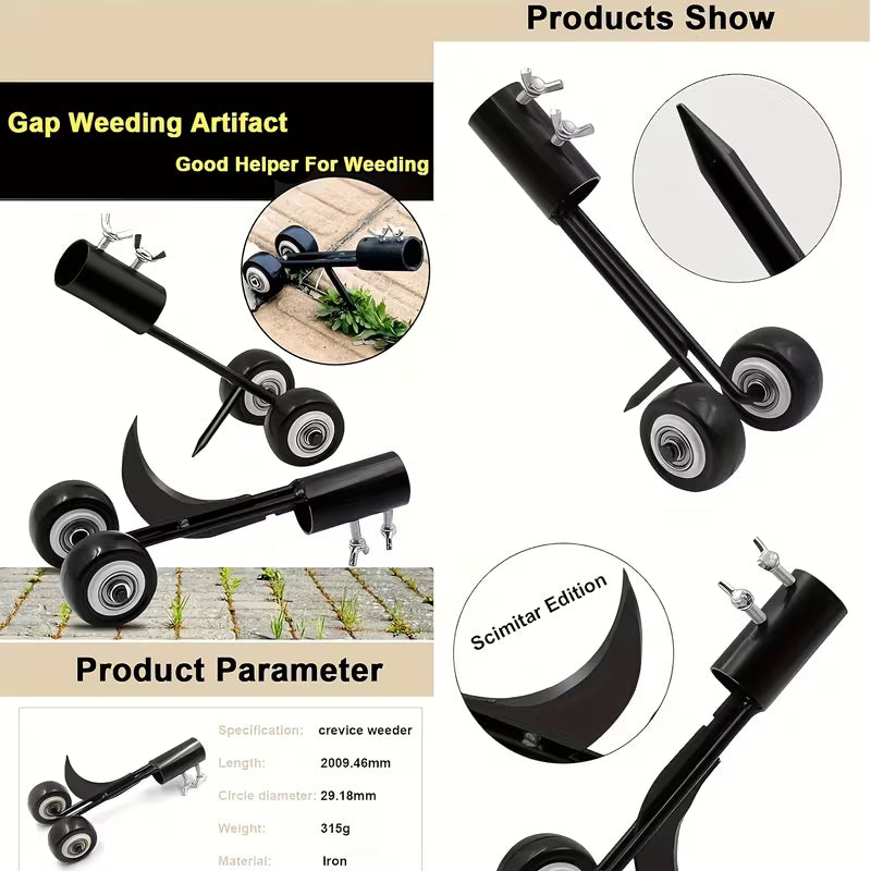 Garden Gap Weeding Hook Set, Portable Manual Weeding Tool, Two-in-One Grass Cutter & Lawn Edging Shovel