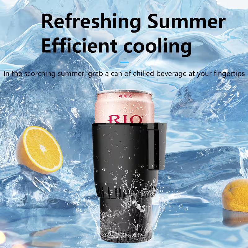 2026 Upgraded RV Heating & Cooling Cup, Portable Single-Can Beverage Refrigerator for Motorhome, Featuring 360° Circulation Vents
