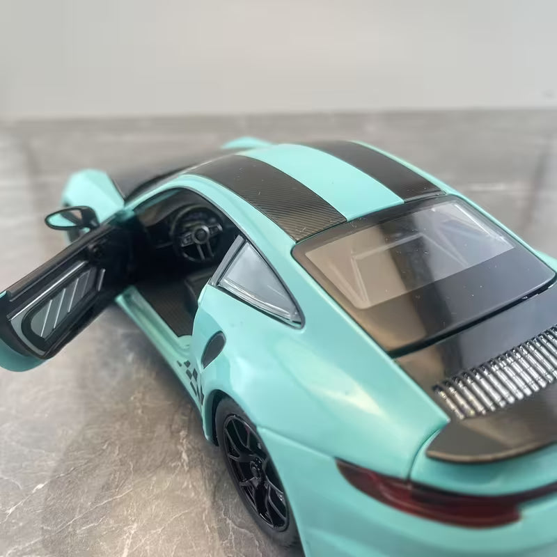 1:24 Cyan Blue Sports Coupe Model  Collectible, Christmas, Birthday, Holiday Gift
