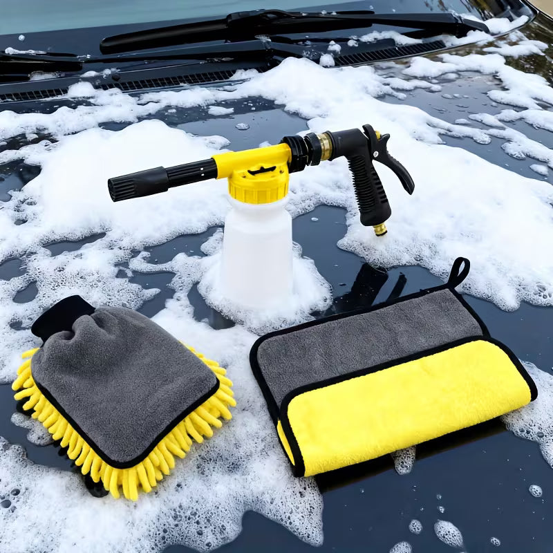 3pcs Car Wash Foam Bottle, Car Wash Water Gun, Metal Foam Sprayer, Home Set with Foam Car Wash Water Gun,