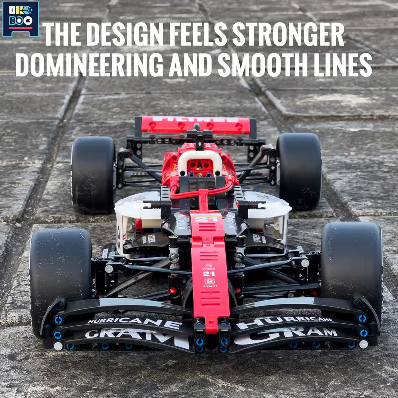 Static Version Red Sports Car Building Blocks Set, Technic Sets Race Cars for Adults, Building Model Car, Desktop Ornaments