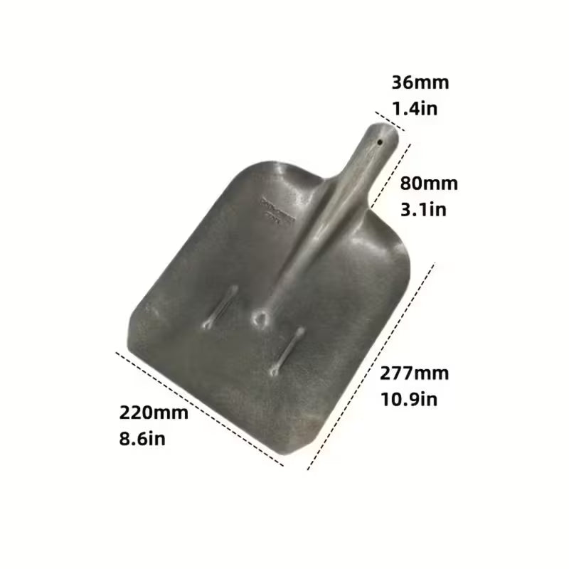 Heavy-Duty Metal Steel Trowel, Full Steel Cement Shovel, Manganese Steel Coal Scoop, Square Head Spade