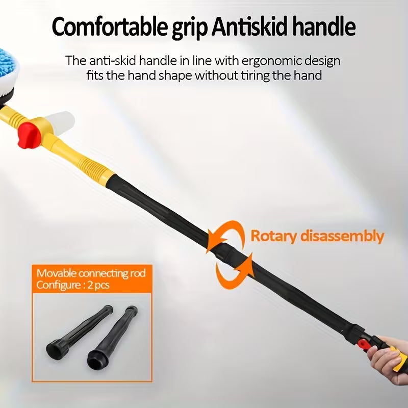 [Car Cleaning Brush] Car Cleaning Brush, Foam Additions, Automatic, Rotating, Long Handle
