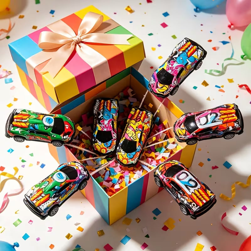 15Pcs Camo Pull-Back Alloy Racing Cars, Random Colors, Party Favor Toys