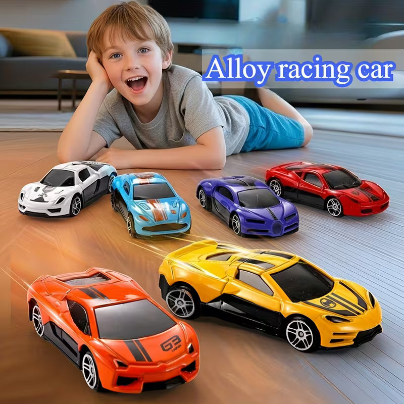 12 Alloy Racing Car Models Mini Alloy Toy Cars, Perfect for Birthday Or Halloween Gifts (Random