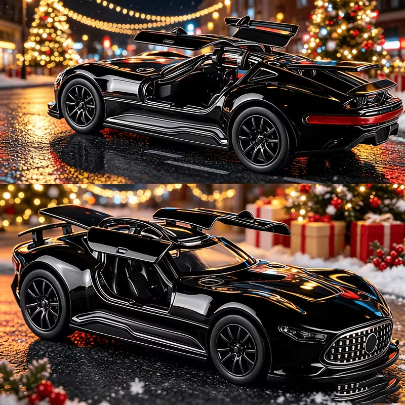Die-Cast Metal Racing Car Model, Rear-Wheel Drive, Random Color, 1Pc