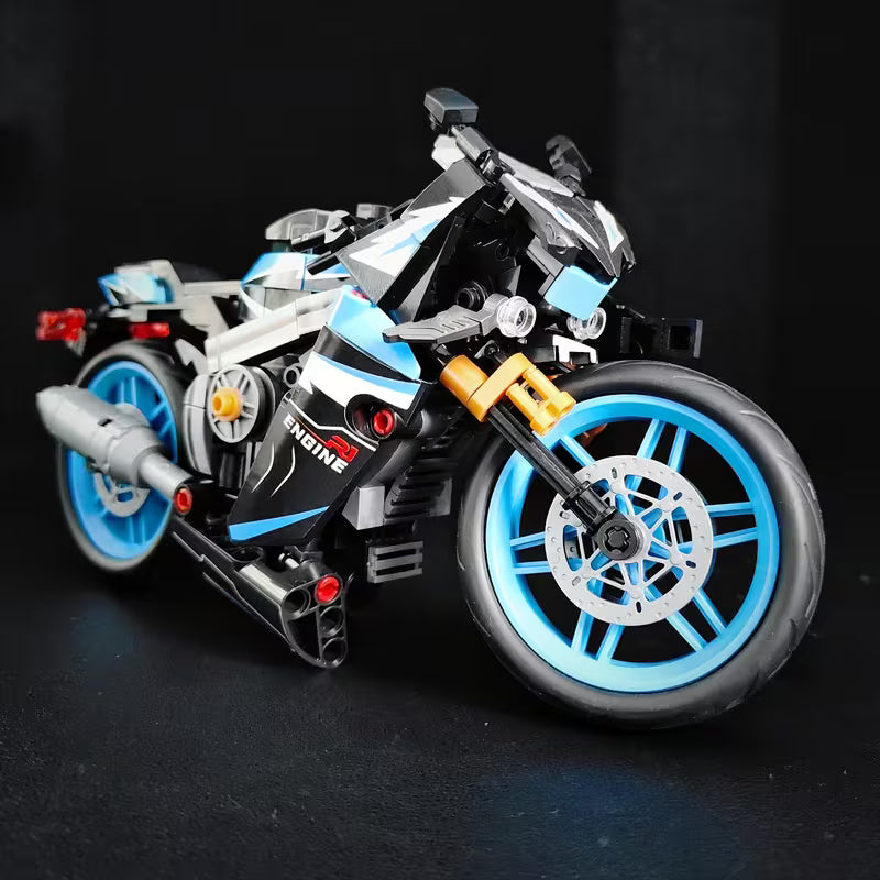 Motorcycle Model Children's Toy, Puzzle Puzzle Small Particle Building Blocks, Mini Motorcycle Building Blocks Ornament, Birthday Gift, Christmas Gift