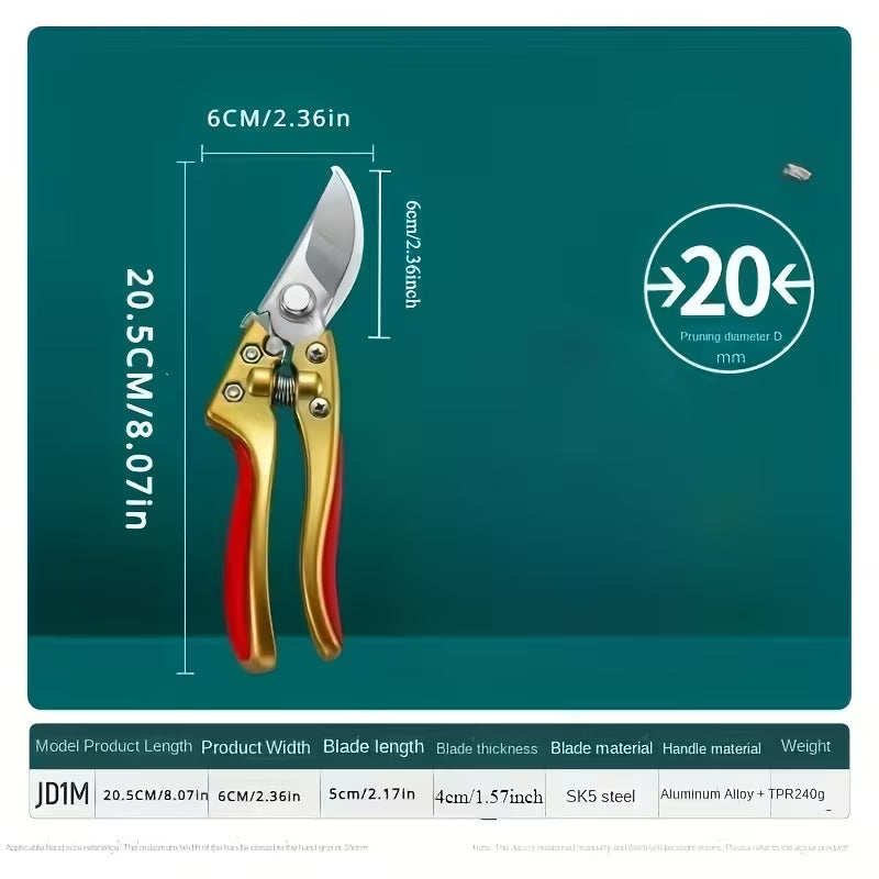 2pcs Japanese High Carbon Steel Fruit Tree Pruning Shears, Professional Garden Scissors, Bonsai & Orchard Scissors