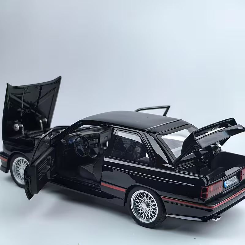 Premium 1:24 Scale, Alloy Luxury Car Model, Car Ornament, Miniature Model Car, Car Collectible, with Cool Garage Background Board Set. Comes with a Collection Base. Holiday Gift