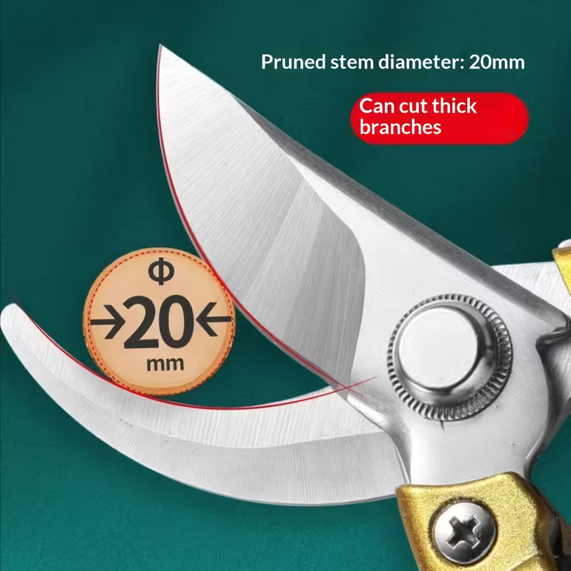 2pcs Japanese High Carbon Steel Fruit Tree Pruning Shears, Professional Garden Scissors, Bonsai & Orchard Scissors