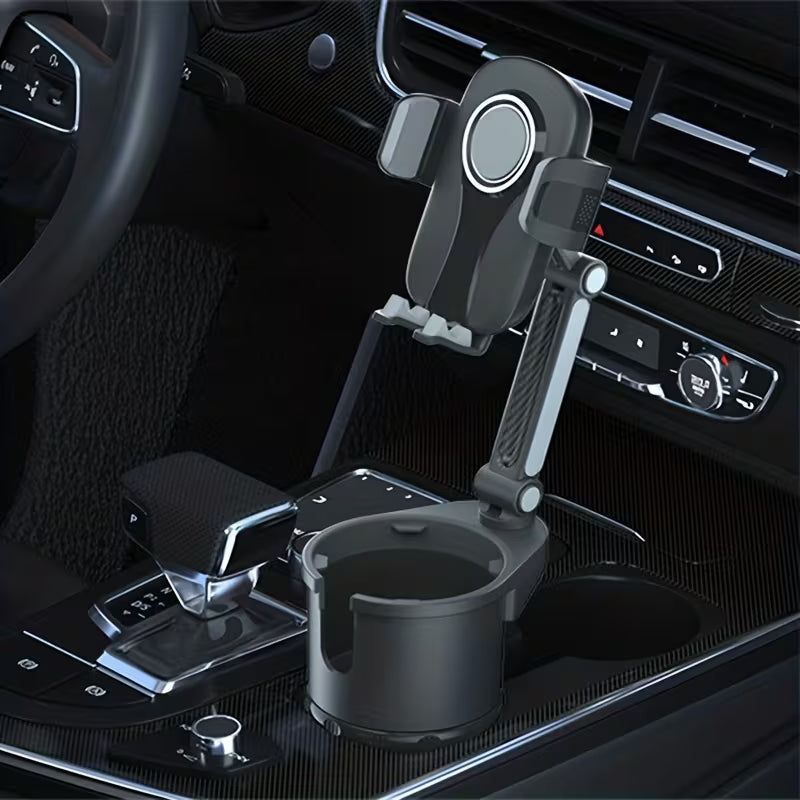 Unique And Practical Large-Sized 2-In-1 Phone Holder And Cup Holder, Multifunctional Car Phone Stand