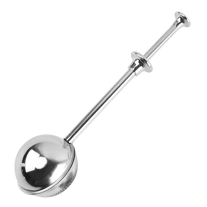 1pc Stainless Steel Baking Sieve, Loose Tea Leaf Steeper, Sugar Shaker Duster Sifter, One-Handed Kitchen Tool for Sugar, Flour, Spices & Herbs