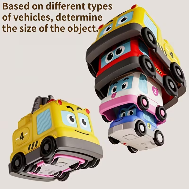 4pcs Magnetic Stacking Toy Car Set