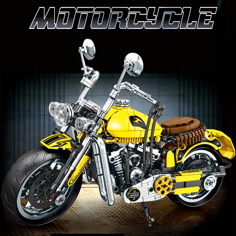 Classic Motorcycle Building Blocks Set Motorbike Model Kits Bricks Gifts