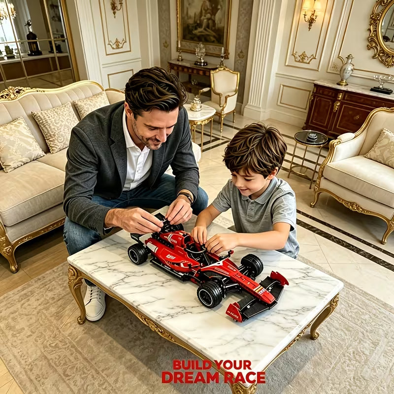 1:14 Scale Red Sports Car Building Blocks Toy
