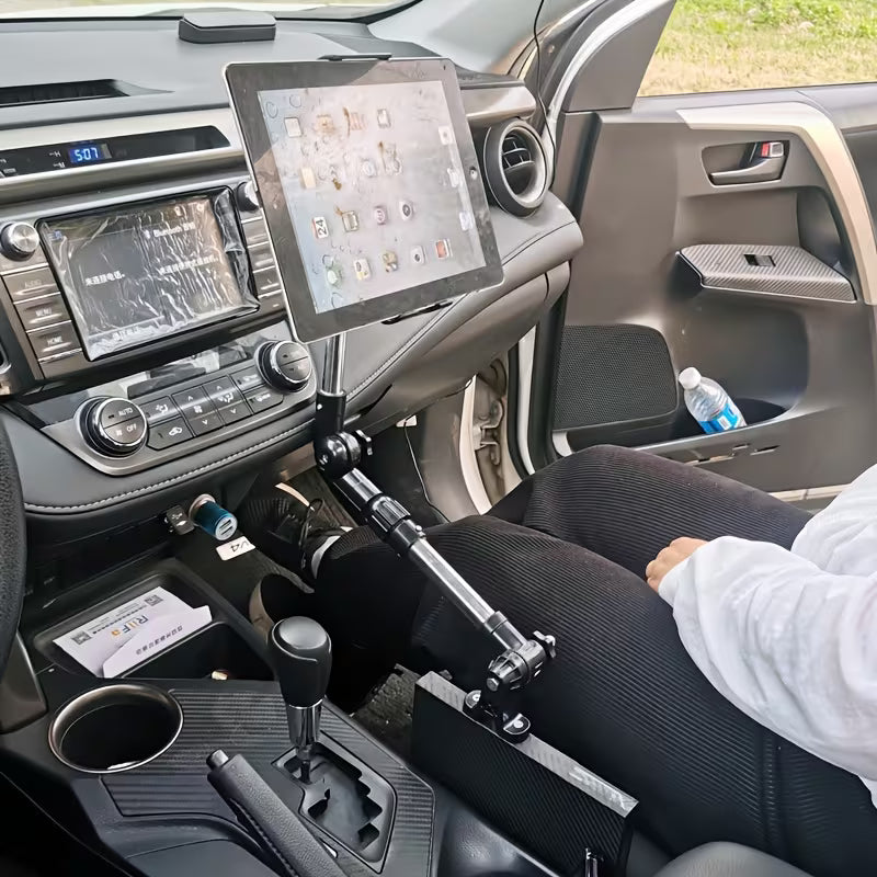Car-Mounted iPad Tablet Holder, Front & Rear Seat Tablet Clamp, Foldable & Retractable Phone Holder