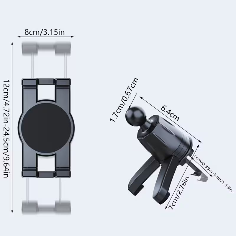 Premium Adjustable Clip for Car Vent Smartphone Fixed
