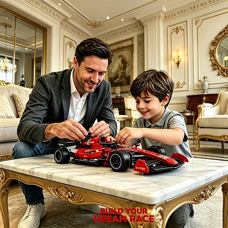 1:14 Scale Red Sports Car Building Blocks Toy