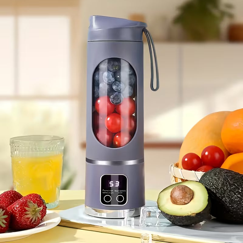 NIJ HS-860 Portable Citrus Juicer, 2-in-1 Electric Juice Maker, 15.22oz, USB Rechargeable 1300mAh, Detachable Design