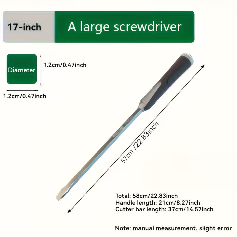 Extra-Large Flathead Screwdriver with a Striking Feature, Designed for Heavy-Duty Use