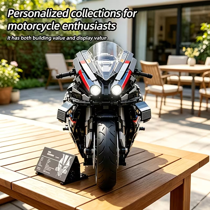 1920PCS Black Motorcycle Building Blocks