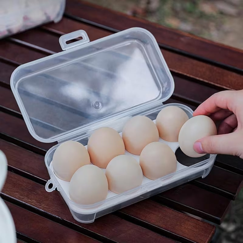 Portable Stackable Outdoor Camping Egg Box - 3/4/8-Compartment Sealed Egg Holder Storage Box