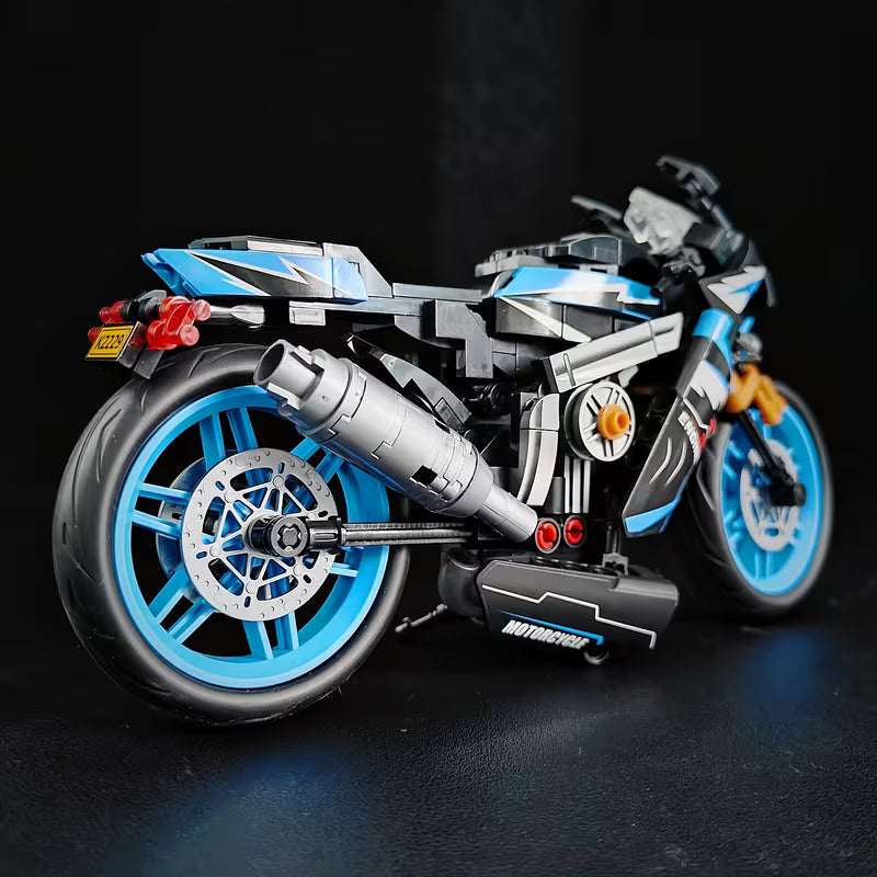 Motorcycle Model Children's Toy, Puzzle Puzzle Small Particle Building Blocks, Mini Motorcycle Building Blocks Ornament, Birthday Gift, Christmas Gift
