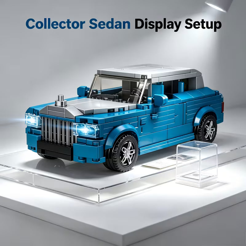Luxury Classic Car Building Blocks, Collectible Display Vehicle Toy, Assembly Retro Car Brick Model, Gift for Car Enthusiast Boys